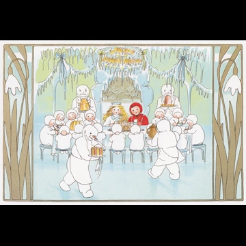 Plate #5 (A Girl at the Princess’s Birthday Party) from “The Story of the Snow Children” by Sibylle von Olfers