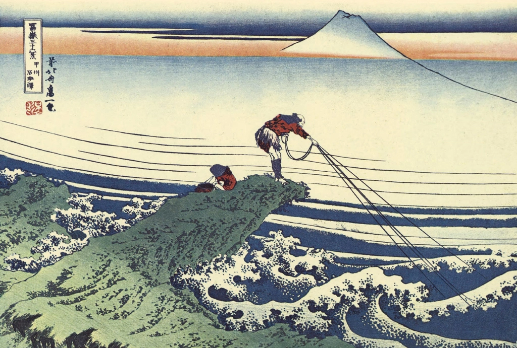「富嶽三十六景 甲州石班澤」 葛飾北斎 （1830年） | 浮世絵名作選集 北斎Iより
