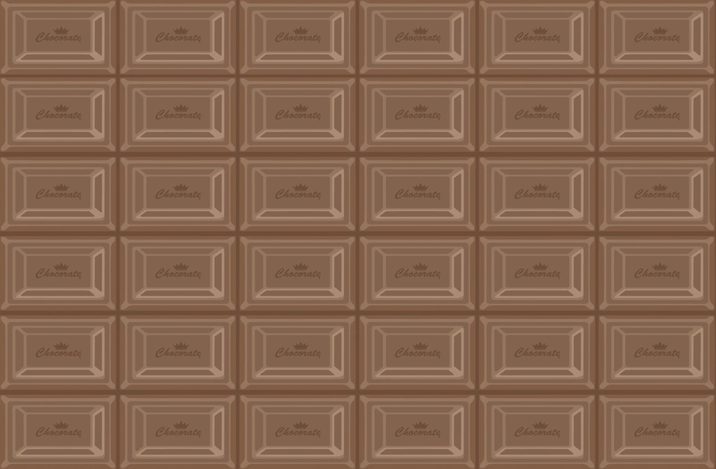 3種類の板チョコの背景イラストベクター | チョコレート