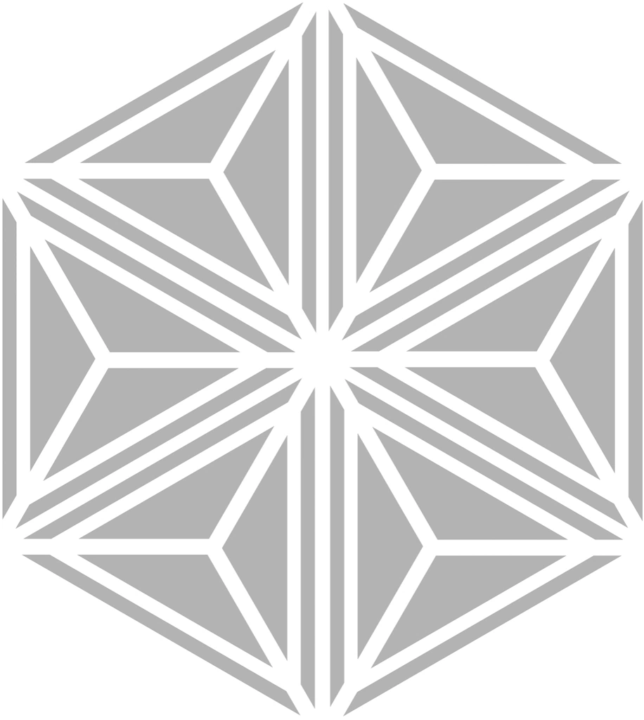5種類の麻紋のイラストとベクター | 灰色