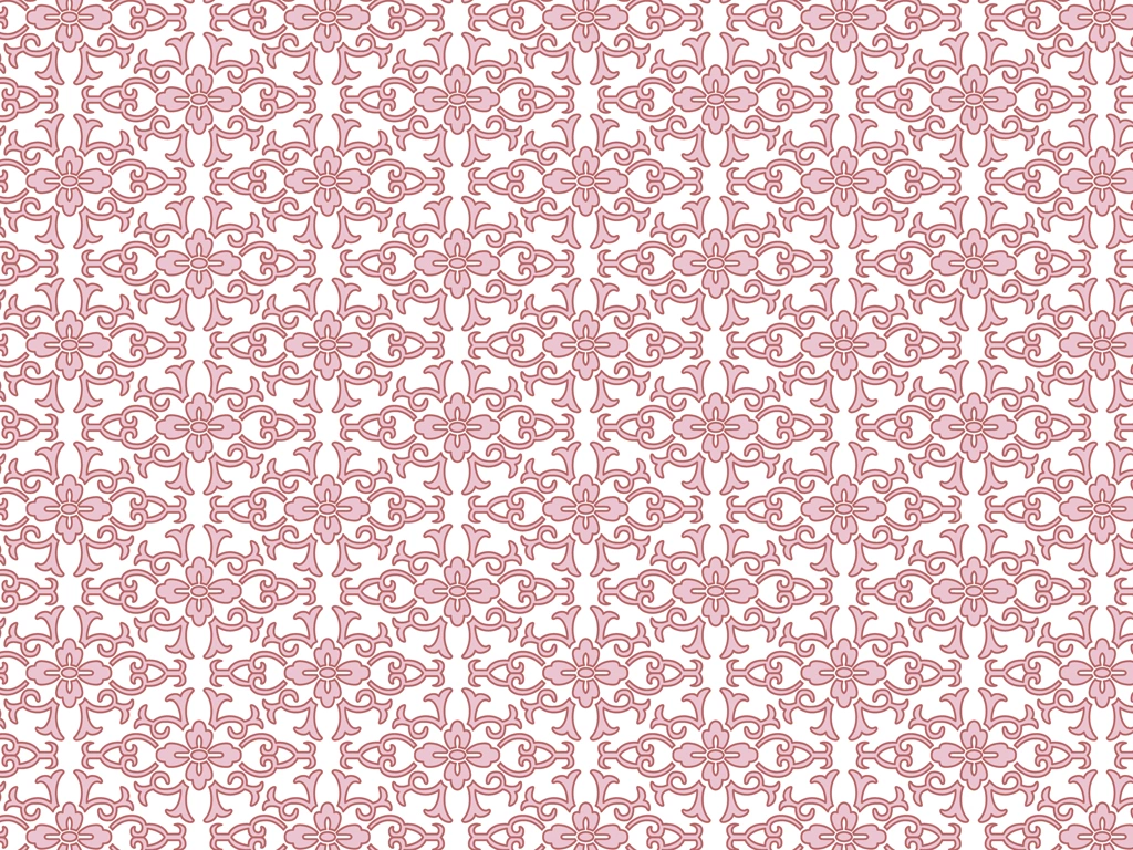5種類の花菱柄模様の背景イラストとベクター | ピンク色と白色