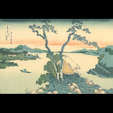 「富嶽三十六景 信州諏訪湖」 葛飾北斎 （1830年頃）