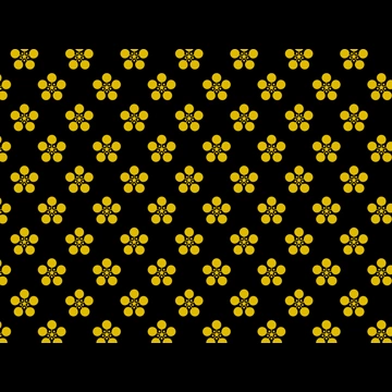 5種類の梅の花柄模様の背景イラストとベクター