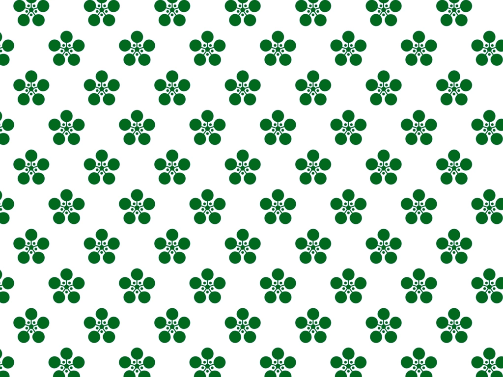 Set of 5 Japanese Apricot Blossom Pattern Background Illustrations and Vectors | Green and White