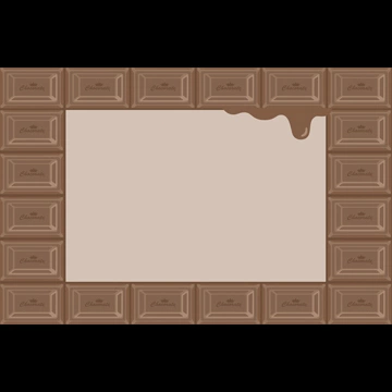 3種類の板チョコのフレームの背景イラストとベクター