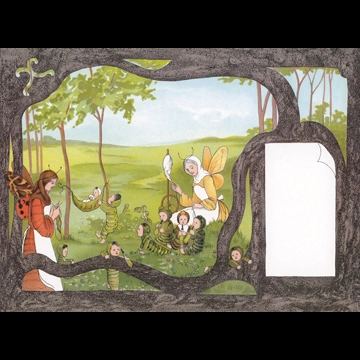 「ちょうちょのくに 挿絵 #1 （花のお庭で遊ぶのは 蝶々の国の子供たち）」 ジビュレ・フォン オルファース