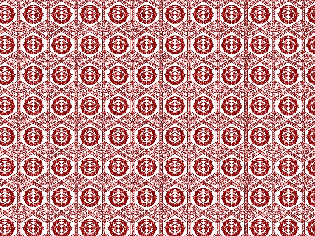 Set of 6 Bird and Dragon Pattern Background Illustrations and Vectors | Red and White