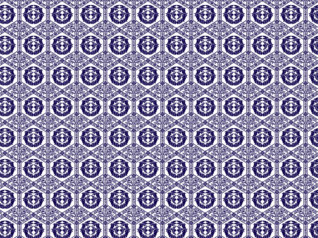 Set of 6 Bird and Dragon Pattern Background Illustrations and Vectors | Blue and White