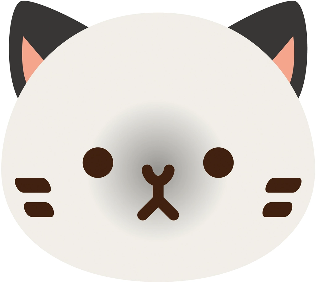 Set of 6 Cat Head Illustrations and Vectors | Siamese Cat
