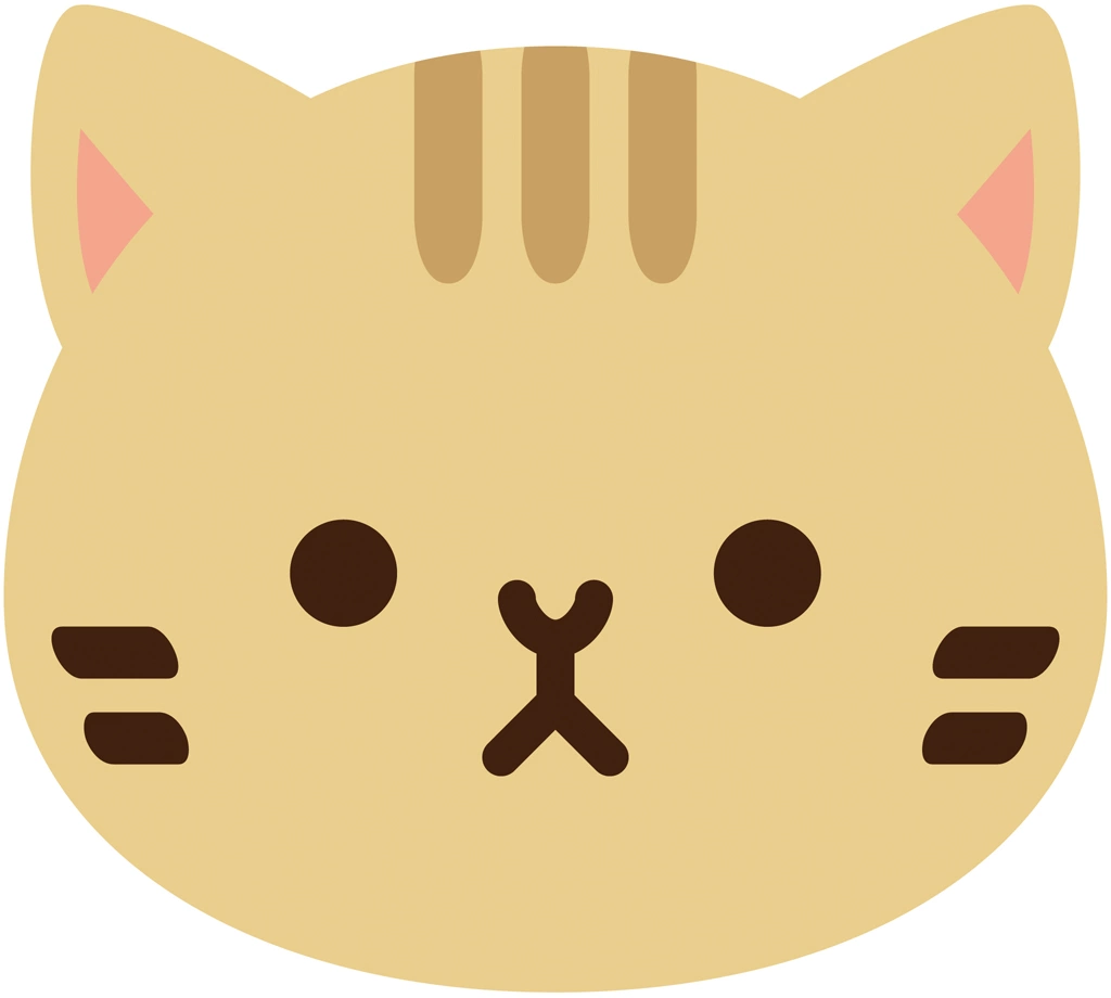 Set of 6 Cat Head Illustrations and Vectors | Orange Tabby Cat