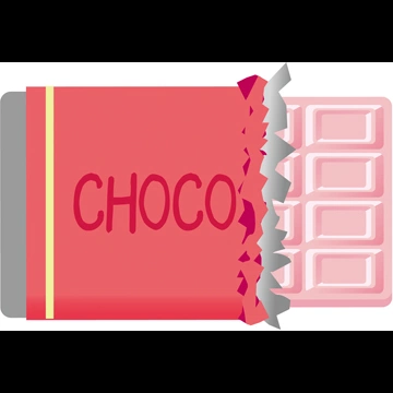 4種類のストロベリーとホワイトの板チョコのイラストとベクター