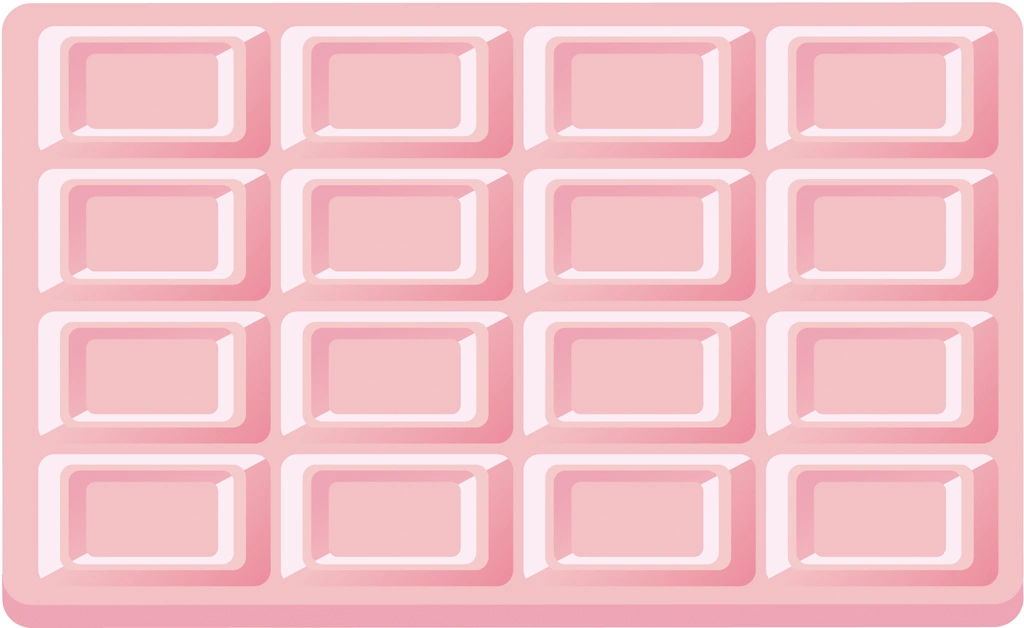 Set of 4 Strawberry and White Chocolate Bar Illustrations and Vectors | Strawberry Chocolate