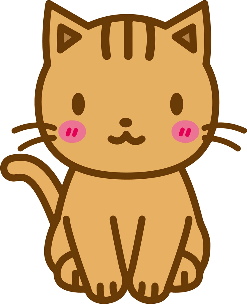 3種類の座った猫のイラストとベクター | 虎猫