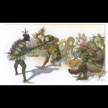 Fighting Game from “Flower Fairy Tales” by Ernst Kreidolf