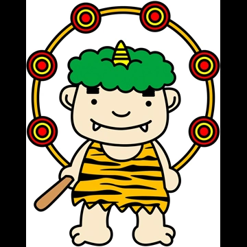 3種類の雷様のイラストとベクター
