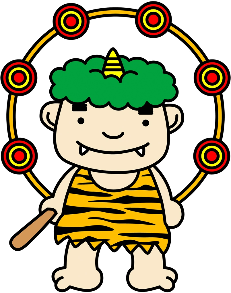 3種類の雷様のイラストとベクター | 1本角