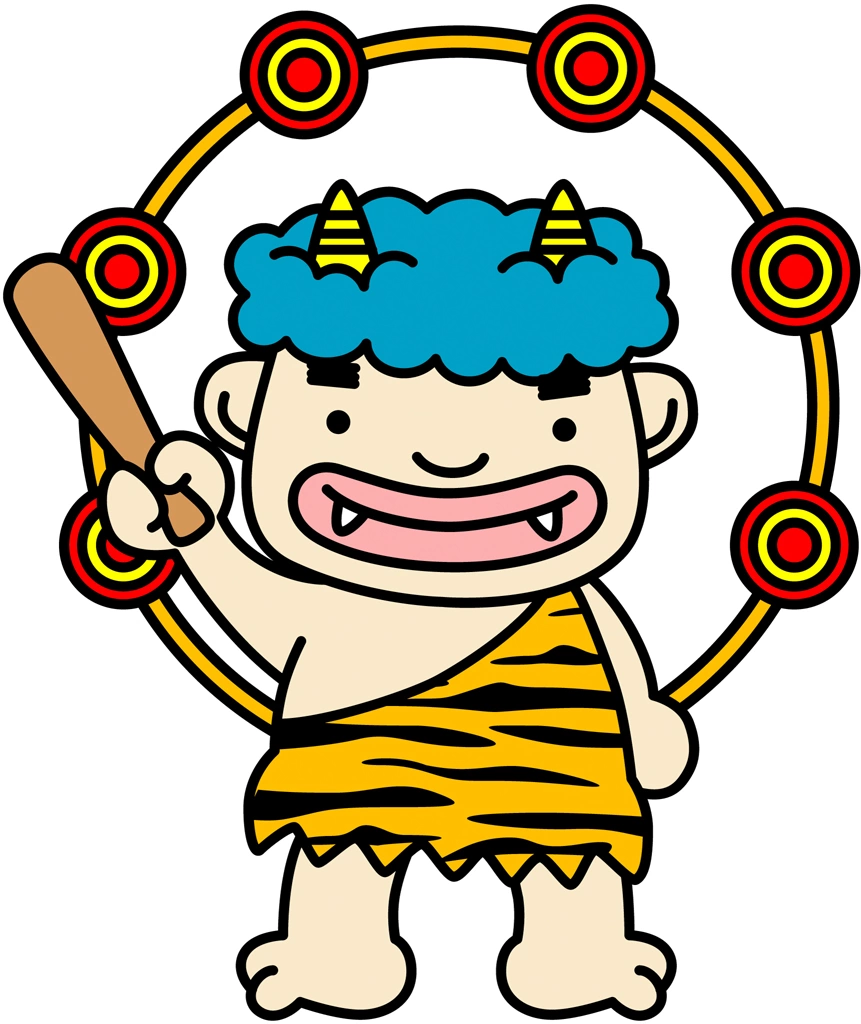 3種類の雷様のイラストとベクター | 2本角