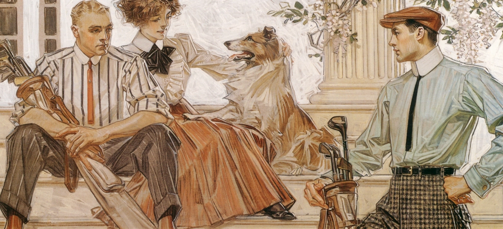 「コリー犬とアロー・カラーの広告」 J・C・ライエンデッカー （1910年） | J.C. Leyendecker: American Imagistより