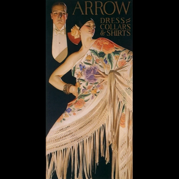 「スペインのショールをまとった男女 （アロー・カラーの広告）」 J・C・ライエンデッカー （1926年）