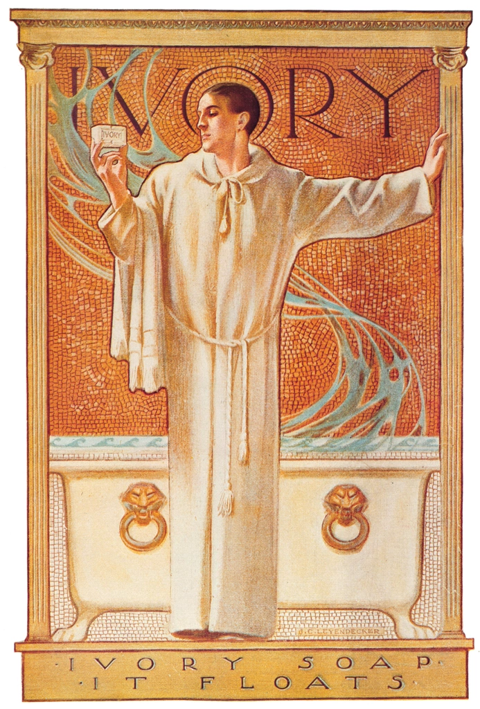「アイボリー・ソープ：浮く石鹸」 J・C・ライエンデッカー （1900年） | The J. C. Leyendecker Poster Bookより