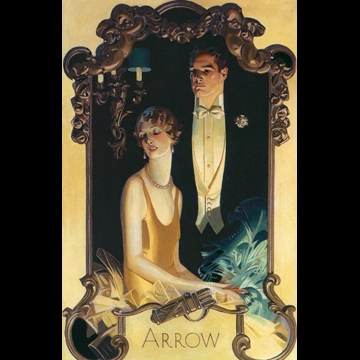「男性と着席する淑女 （アロー・カラーの広告）」 J・C・ライエンデッカー （1929年）
