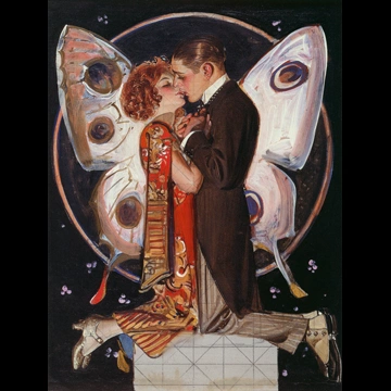 「蝶のカップル（習作）」 J・C・ライエンデッカー （1923年）