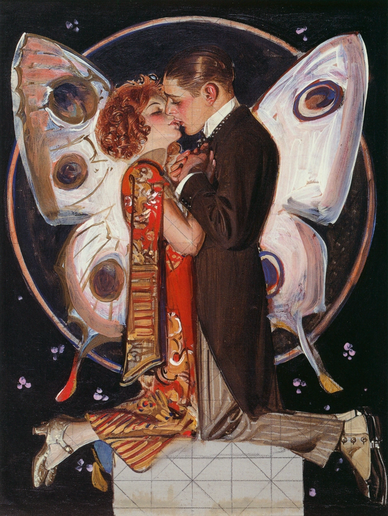 「蝶のカップル（習作）」 J・C・ライエンデッカー （1923年） | J.C. Leyendecker: American Imagistより