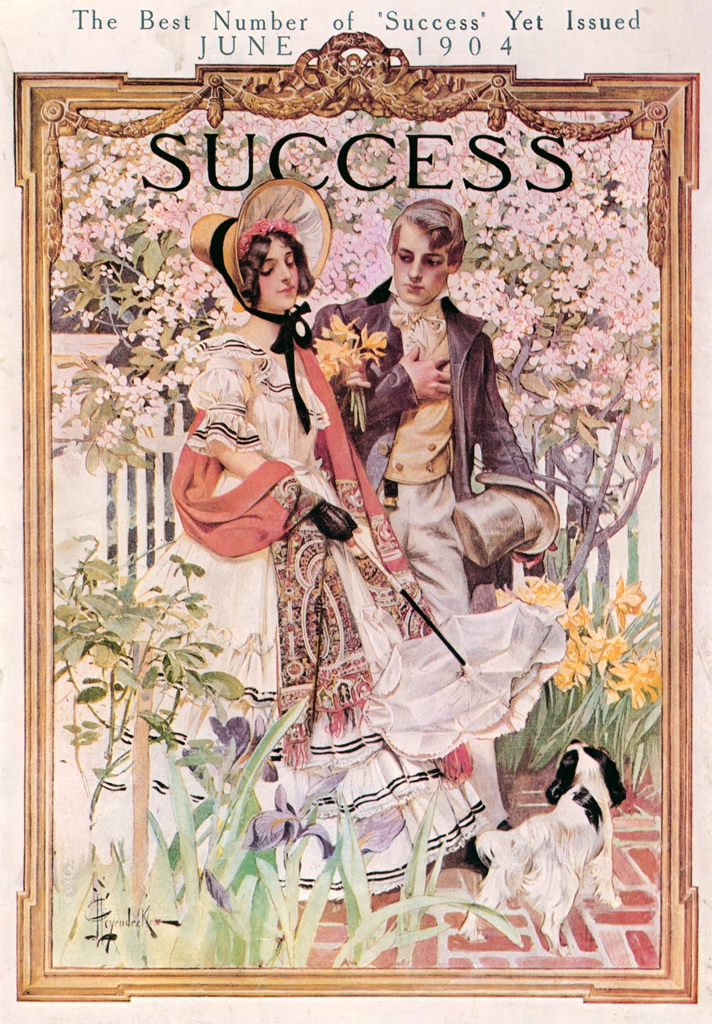 「庭園の散歩」 J・C・ライエンデッカー （1904年） | The J. C. Leyendecker Poster Bookより