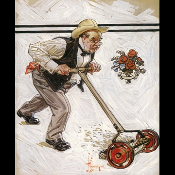 「芝刈り」 J・C・ライエンデッカー （1910年）