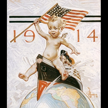 「ニューイヤーベイビー 1914 （船に乗る赤ちゃん）」 J・C・ライエンデッカー （1914年）