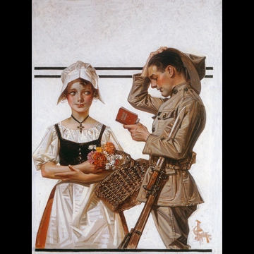 「兵士とフランス娘」 J・C・ライエンデッカー （1917年）