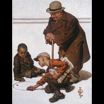 Boys Playing Marbles by J. C. Leyendecker (1925)