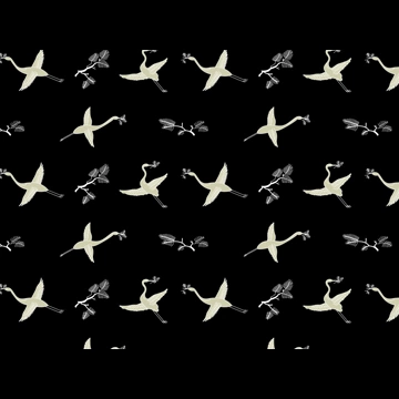 Set of 6 Crane Pattern Background Illustrations and Vectors