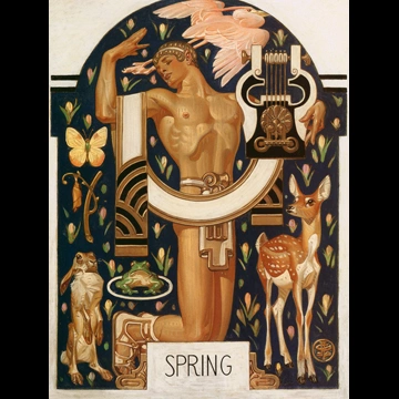 「春 – アポロと動物たち」 J・C・ライエンデッカー （1929年）