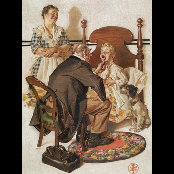 「病床」 J・C・ライエンデッカー （1930年）
