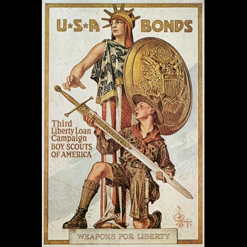 「自由の為の武器 （戦時国債のポスター）」 J・C・ライエンデッカー （1917年）