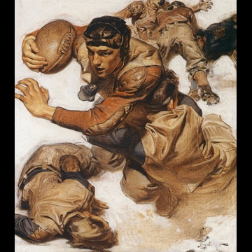 Football Players (The Tackle) by J. C. Leyendecker (1904)