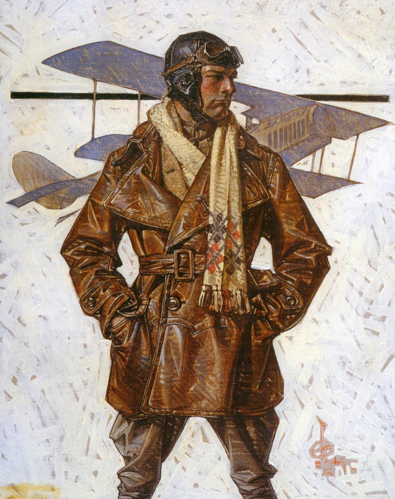 Air Foce Pilot by J. C. Leyendecker (1917) | from J.C. Leyendecker: American Imagist
