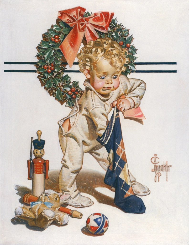 Baby’s First Christmas by J. C. Leyendecker (1938) | from J.C. Leyendecker: American Imagist