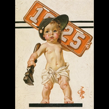 New Year’s Baby 1925 by J. C. Leyendecker (1924)