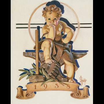 New Year’s Baby 1938 by J. C. Leyendecker (1937)