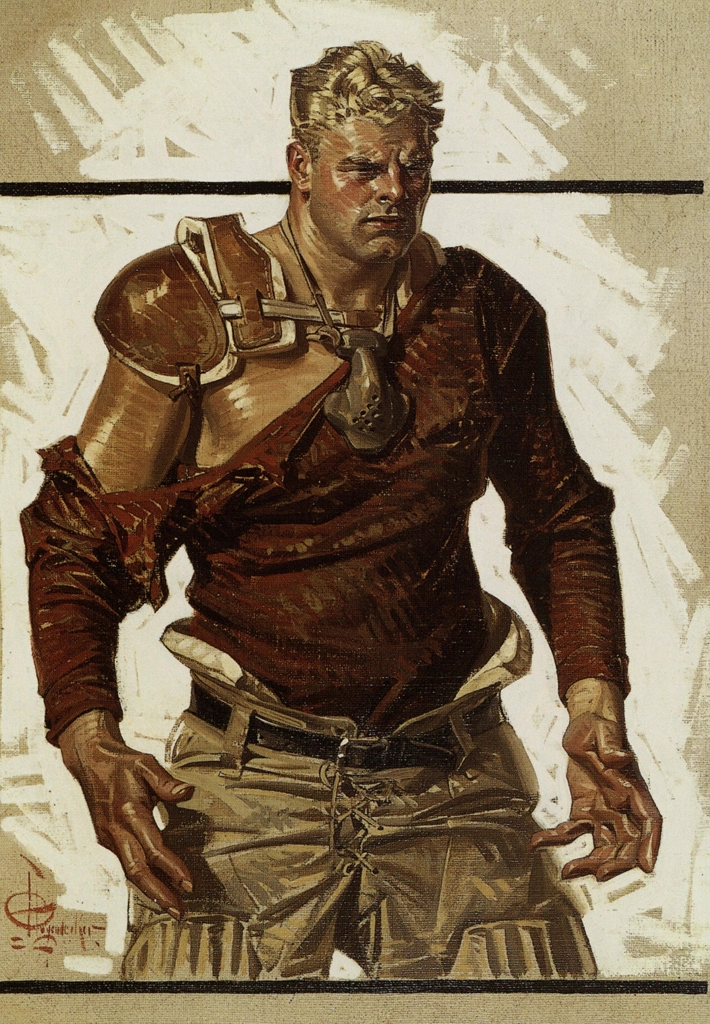Football Hero by J. C. Leyendecker (1916) | from J.C. Leyendecker: American Imagist