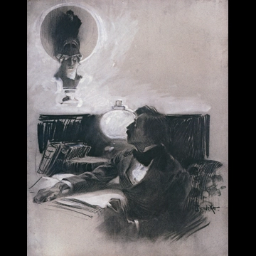 “The Raven” (by Edgar Allan Poe) by J. C. Leyendecker