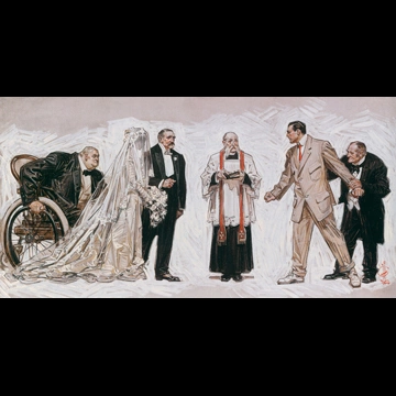 The Wedding (from The Voice in the Rice) by J. C. Leyendecker (1909)