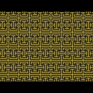 6種類の工字繋ぎのパターン背景イラストとベクター