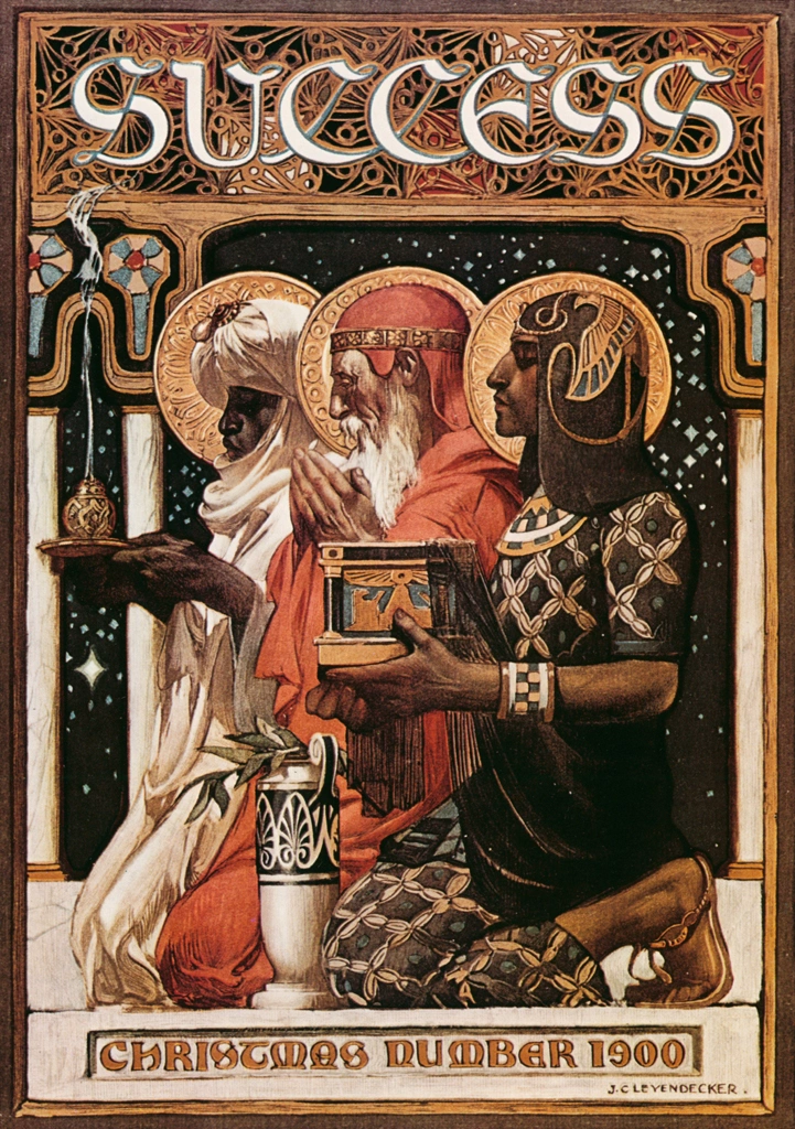「1900年クリスマス号のサクセスマガジンの表紙」 J・C・ライエンデッカー （1900年） | The J. C. Leyendecker Poster Bookより