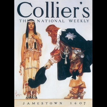 「ジェームズタウン：1607年 （1907年4月号のコリアーズマガジンの表紙）」 J・C・ライエンデッカー （1907年）
