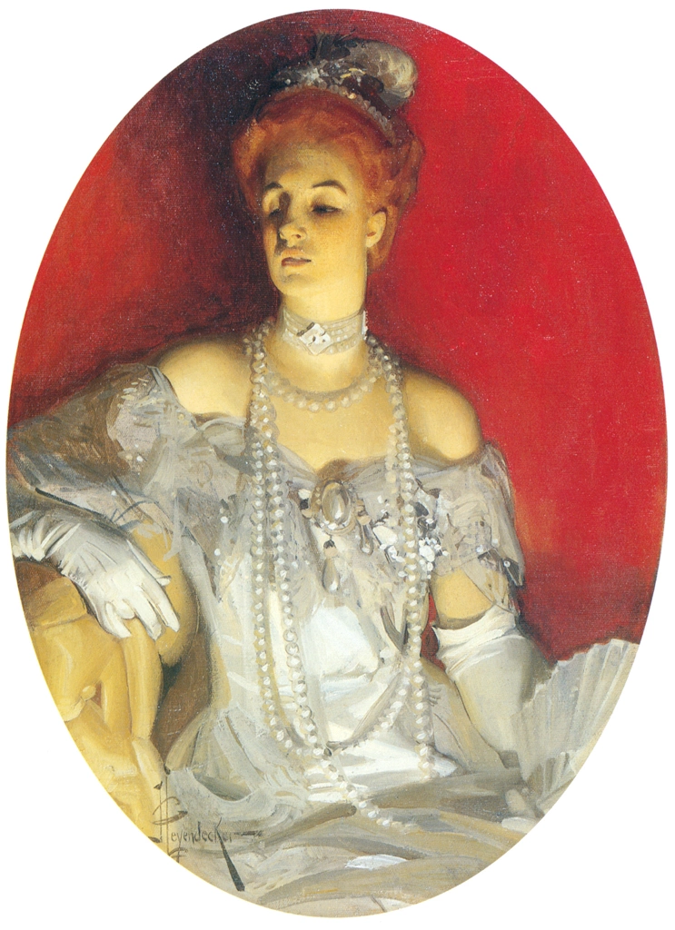 Victorian Lady at the Opera by J. C. Leyendecker (1905) | from The Great American Illustrators