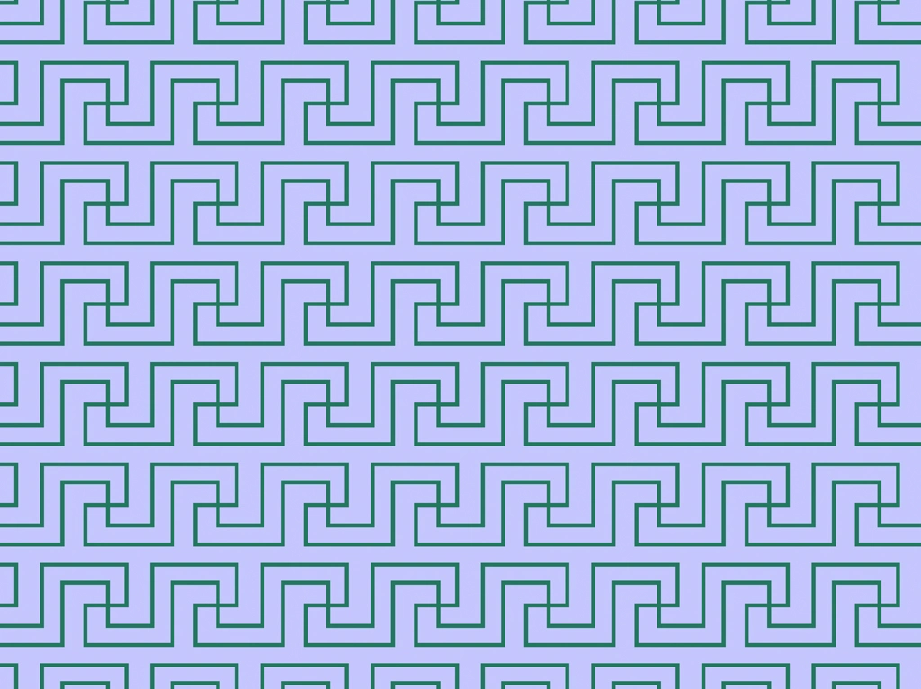 6種類の卍柄模様の背景イラストとベクター | 紫色と緑色
