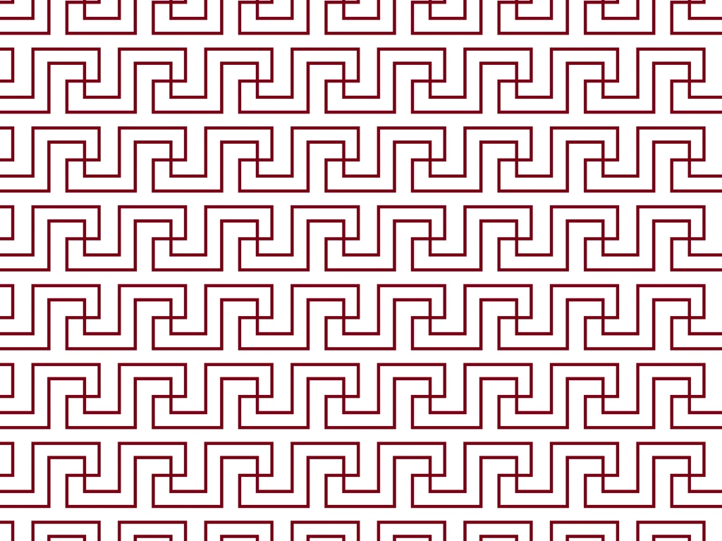 6種類の卍柄模様の背景イラストとベクター | 赤色と白色